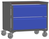 LCB I Gitterbox mit Schubladen (Teilauszug), Blechwänden und Rollen-Klicksystem 2 Schubladen H 360 mm  - Bild 2