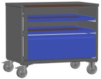LCB I Gitterbox mit Schubladen (Teilauszug), Blechwänden und Rollen-Klicksystem 1 Schublade H 360 mm, 2 Auszugsrahmen H 32 mm  - Bild 2