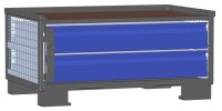 LCB I Halbhohe Gitterbox mit Schubladen (Teilauszug) und Gitterwänden 2 Schubladen H 170 mm  - Bild 2