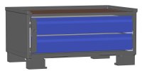 LCB I Halbhohe Gitterbox mit Schubladen (Teilauszug) und Gitterwänden 2 Schubladen H 170 mm  - Bild 2