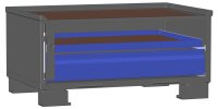 LCB I Halbhohe Gitterbox mit Schubladen (Teilauszug) und Gitterwänden 1 Schublade H 170 mm, 1 Auszugsrahmen H 32 mm  - Bild 2