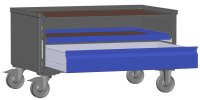 LCB I Halbhohe Gitterbox mit Schubladen (Teilauszug), Gitterwänden und Rollen-Klicksystem  - Bild 2