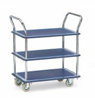 Ganzstahl-Plattformwagen 740 x 480 mm | feststehend | 2  - Bild 2