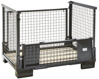 Faltbare Gitterbox in schwarz mit Holzboden Holz  - Bild 2