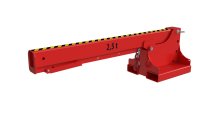 Teleskoplader 2500 kg | kurz, 5 mögliche Hakenpositionen | RAL 3000  - Bild 2