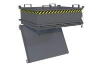 Mini-Klappbodenbehälter Typ MSB 0.37 m3 | 1000 x 1200 x 625 mm | RAL 7005  - Bild 2