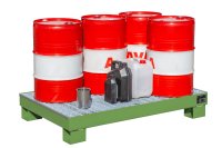 Auffangwanne mit Gitterrost ja | 1300 x 800 x 205 mm | RAL 6011  - Bild 2