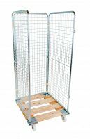 Drahtgitterbehälter 724 x 815 mm Nutzhöhe 1585 mm 3seitig mit Holzboden  - Bild 2