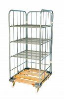 Rollbehälter 724 x 810 mm Nutzhöhe 1460 mm 3seitig mit Holzboden  - Bild 2