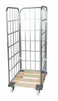 Rollbehälter 724 x 810 mm Nutzhöhe 1650 mm 3seitig mit Holzboden  - Bild 2