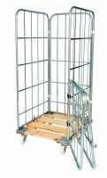 Rollbehälter 724 x 810 mm Nutzhöhe 1460 mm 4seitig mit Holzboden  - Bild 2