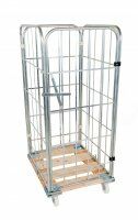 Rollbehälter 724 x 810 mm Nutzhöhe 1460 mm 4seitig mit Holzboden  - Bild 2
