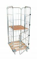 Rollbehälter 724 x 810 mm Nutzhöhe 1650 mm 4seitig mit Holzboden  - Bild 2