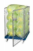Drahtgitterbehälter 724 x 815 mm Nutzhöhe 1020 mm 4-seitig mit Kunststoffboden  - Bild 2