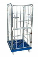 Rollbehälter 724 x 815 mm Nutzhöhe 1460 mm 4-seitig mit Kunststoffboden  - Bild 2