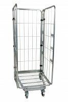 Nestbarer Rollbehälter 729 x 818 mm 3seitig mit Klappboden 1 ZWB, mittig  - Bild 2