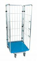 Nestbarer Rollbehälter 729 x 818 mm 3seitig mit Kunststoffboden 2 ZWB  - Bild 2