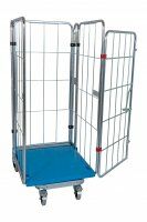Nestbarer Rollbehälter 729 x 818 mm 4seitig mit Kunststoffboden 1 ZWB  - Bild 2