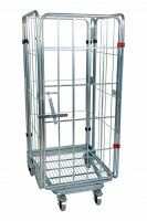 Nestbarer Rollbehälter 729 x 818 mm 4seitig mit Klappboden  - Bild 2