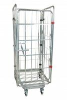 Nestbarer Rollbehälter 729 x 818 mm 4seitig mit Klappboden 1 ZWB, mittig  - Bild 2