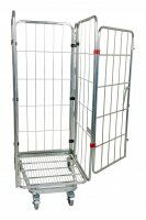 Nestbarer Rollbehälter 729 x 818 mm 4seitig mit Klappboden  - Bild 2