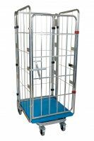Nestbarer Rollbehälter 729 x 818 mm 4seitig mit Kunststoffboden 1 ZWB, mittig  - Bild 2