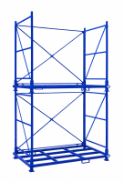 Rungenpalette mit 2 Einsteckrungen + Rückwand 1200 x 2400 mm | blau  - Bild 2
