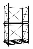Rungenpalette mit 2 Einsteckrungen + Rückwand 1200 x 2000 mm | schwarz  - Bild 2