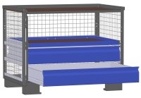 LCB I Gitterbox mit Schubladen (Teilauszug) und Gitterwänden  - Bild 3