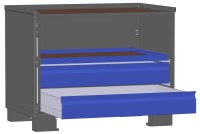 LCB I Gitterbox mit Schubladen (Teilauszug) und Blechwänden  - Bild 3