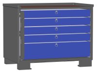 LCB II Gitterbox mit Schubladen (Vollauszug) und Blechwänden  - Bild 3