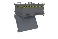 Mini-Klappbodenbehälter Typ MSB 0.24 m3 | 800 x 1000 x 625 mm | RAL 7005  - Bild 3