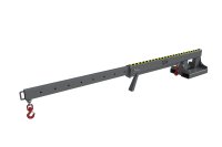 Teleskoplader 2500 kg | teleskopierbar, 8fach-ausziehbar, 14 mögliche Hakenpositionen | RAL 7005  - Bild 3
