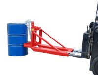 Fasslifter Typ RS mit breiter Fassrandauflage | 1 | gefüllte 200-l-Stahl-Spundfässer, Stahl-Deckelfässer, 220-l-Kunststoff-L-Ringfässer, Kunststoff-Doppel-L-Ringfässer | RAL 3000  - Bild 3