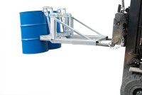Fasslifter Typ RS mit breiter Fassrandauflage | 2 | gefüllte 200-l-Stahl-Spundfässer, Stahl-Deckelfässer, 220-l-Kunststoff-L-Ringfässer, Kunststoff-Doppel-L-Ringfässer | RAL 5012  - Bild 3