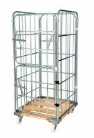 Rollbehälter 724 x 810 mm Nutzhöhe 1460 mm 4seitig mit Holzboden  - Bild 3