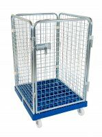 Drahtgitterbehälter 724 x 815 mm Nutzhöhe 1020 mm 4-seitig mit Kunststoffboden  - Bild 3