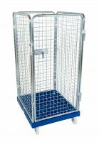 Drahtgitterbehälter 724 x 815 mm Nutzhöhe 1350 mm 4-seitig mit Kunststoffboden  - Bild 3