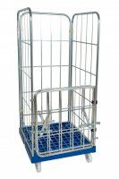 Rollbehälter 724 x 815 mm Nutzhöhe 1460 mm 4-seitig mit Kunststoffboden  - Bild 3