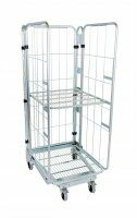 Nestbarer Rollbehälter 729 x 818 mm 3seitig mit Klappboden  - Bild 3