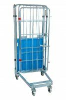 Nestbarer Rollbehälter 729 x 818 mm 4seitig mit Kunststoffboden  - Bild 3