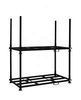 Rungenpalette mit 4 Einsteckrungen 1200 x 2400 mm | schwarz | 1000 mm - Bild 3
