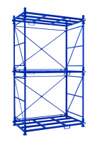Rungenpalette mit 2 Einsteckrungen + Rückwand 1000 x 2000 mm | blau  - Bild 3