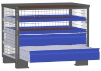LCB I Gitterbox mit Schubladen (Teilauszug) und Gitterwänden  - Bild 4
