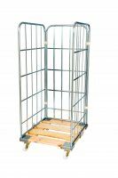 Rollbehälter 724 x 810 mm Nutzhöhe 1460 mm 3seitig mit Holzboden  - Bild 4