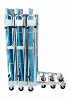 Nestbarer Rollbehälter 729 x 818 mm 3seitig mit Kunststoffboden  - Bild 4