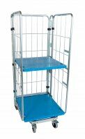 Nestbarer Rollbehälter 729 x 818 mm 3seitig mit Kunststoffboden 2 ZWB  - Bild 4