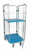 Nestbarer Rollbehälter 729 x 818 mm 4seitig mit Kunststoffboden  - Bild 4