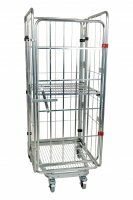 Nestbarer Rollbehälter 729 x 818 mm 4seitig mit Klappboden  - Bild 4