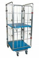 Nestbarer Rollbehälter 729 x 818 mm 4seitig mit Kunststoffboden 2 ZWB  - Bild 4